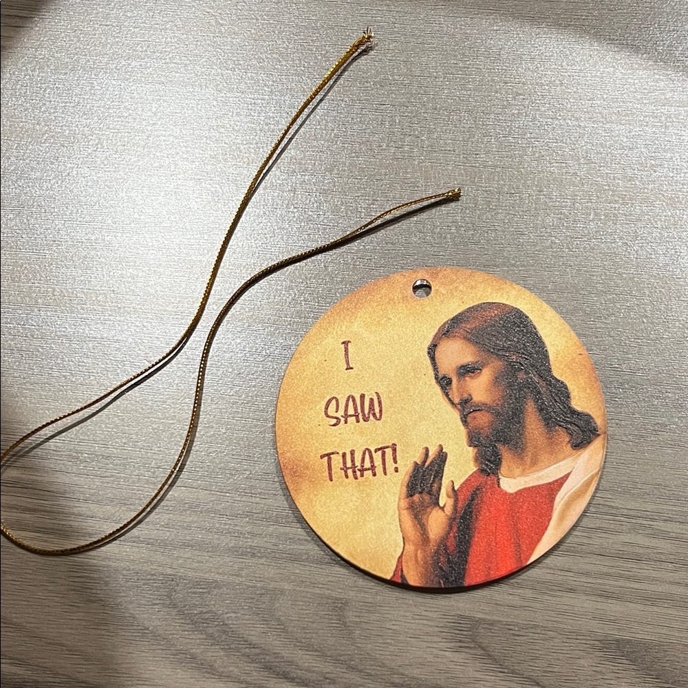 Round Religious Ornament with Jesus Image new - Picture 2 of 3